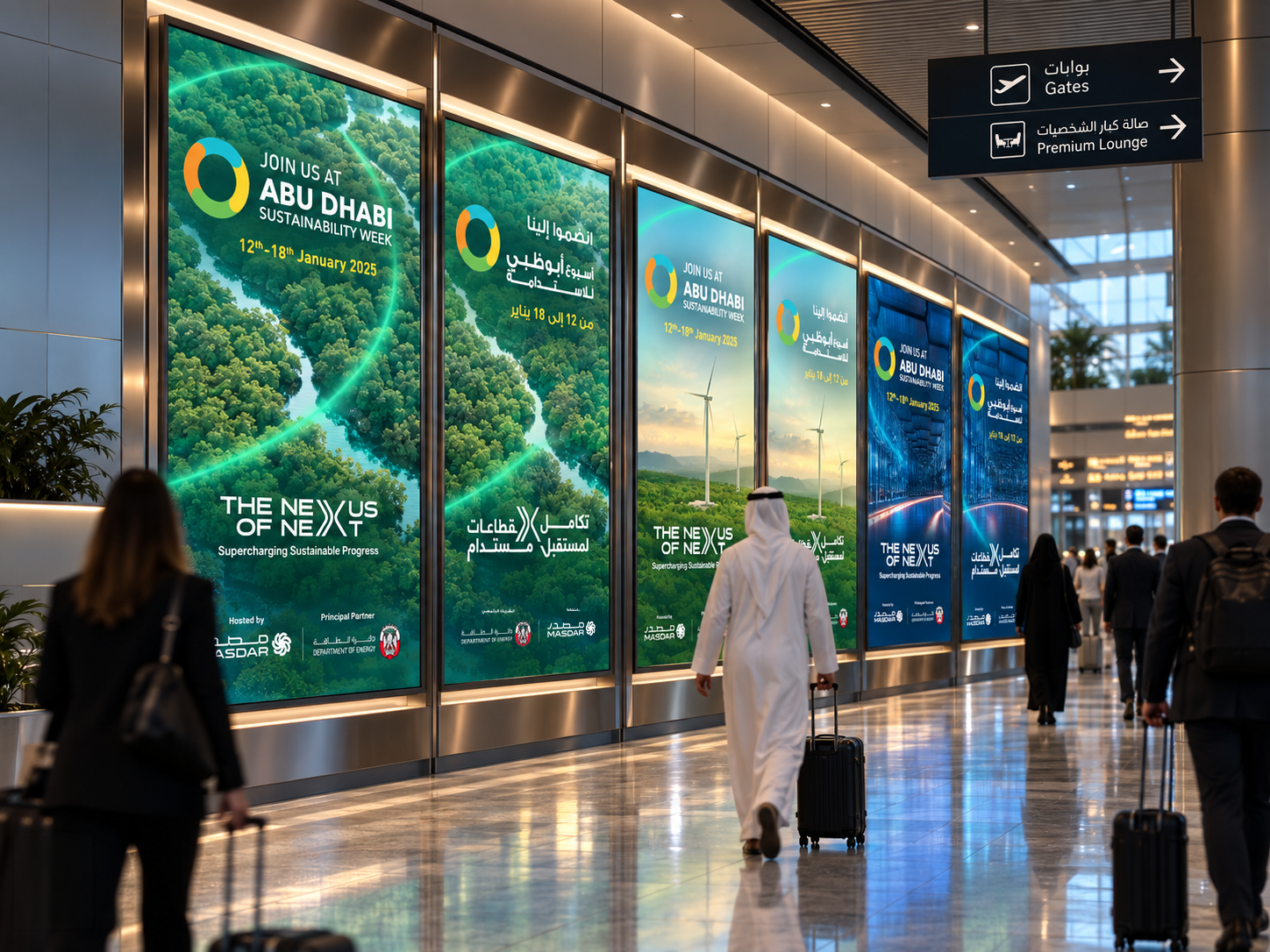 Airport corridor campaign visualisation
