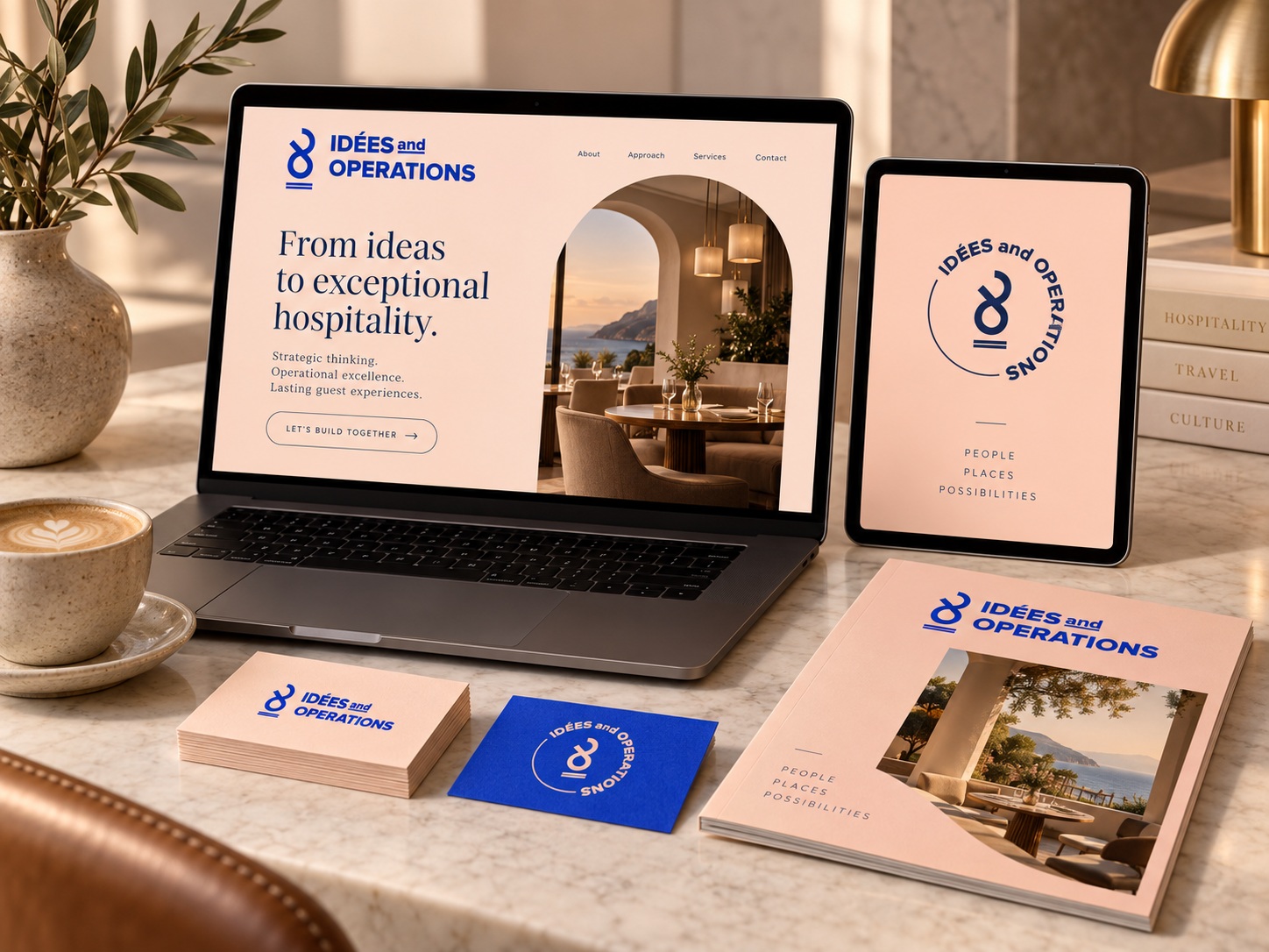 Consultancy website visualisation on laptop and tablet
