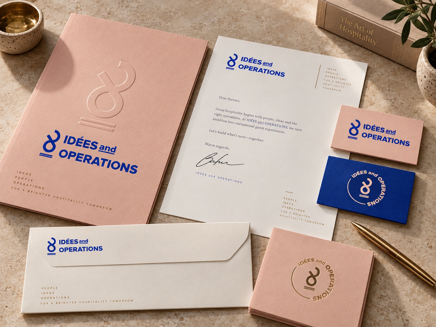 IDÉES and OPERATIONS stationery suite