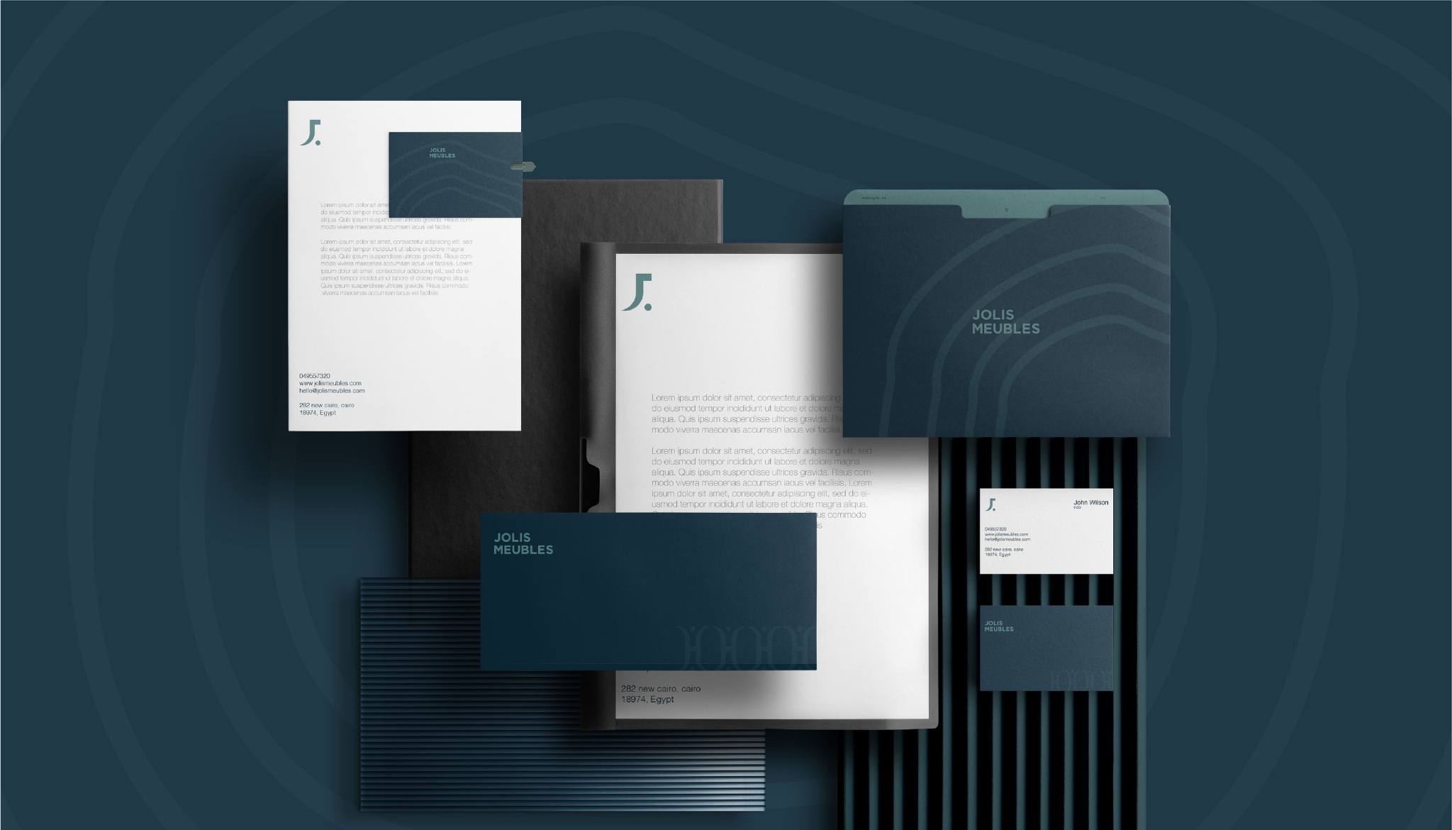 Jolis Meubles coordinated stationery system